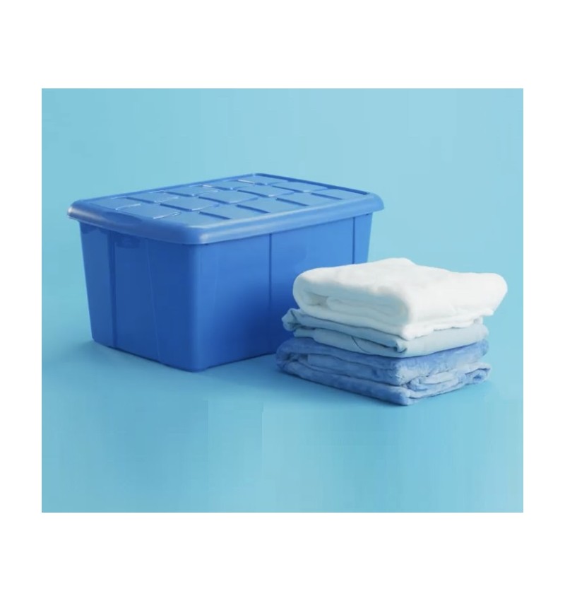 Pío virtual Tender Caja plástica de almacenamiento 60 litros azul - Radarshop.es